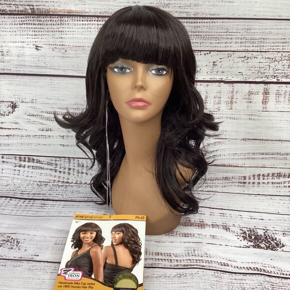 Tasha Wig #2 Darkest Brown Long Body Curl Classic Cap Adjustable Synthetic - Picture 1 of 6